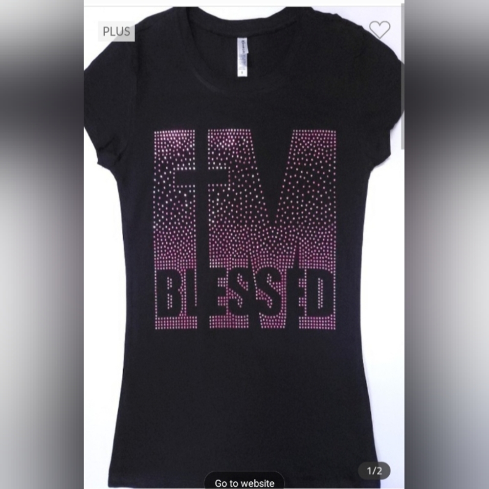 NWT Pink Rhinestone T (S-3X)